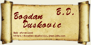 Bogdan Dušković vizit kartica